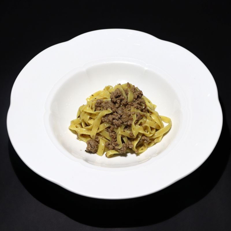 Noodles with lamb ragout