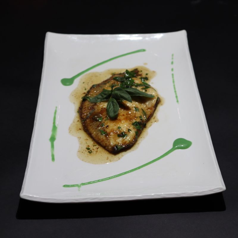 Filetto di rombo con basilico e menta